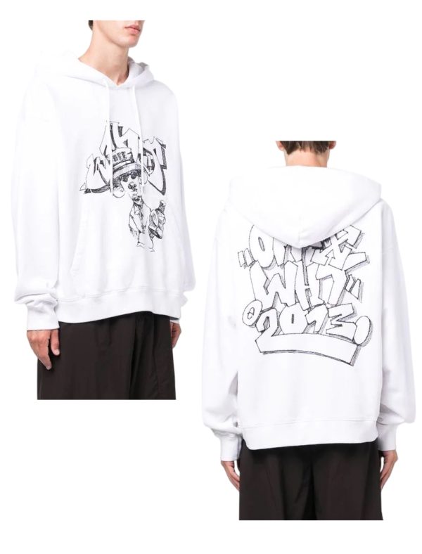 Luxury Off-White Sweatshirts White Silk Embroidered Collection