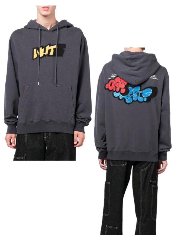 Best Selling Off-White Sweatshirts White Cotton Embroidered Style