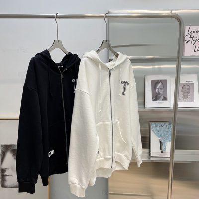 Best Selling Chrome Hearts Jackets Black Cotton Print Luxury