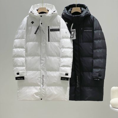 High Quality Descente Down Jacket Black Nylon Breathable Style