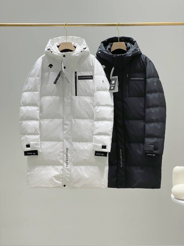 High Quality Descente Down Jacket Black Nylon Breathable Style