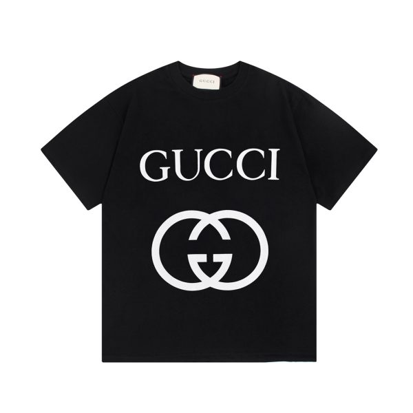 Premium Quality Gucci Short Sleeves Black Classic Style