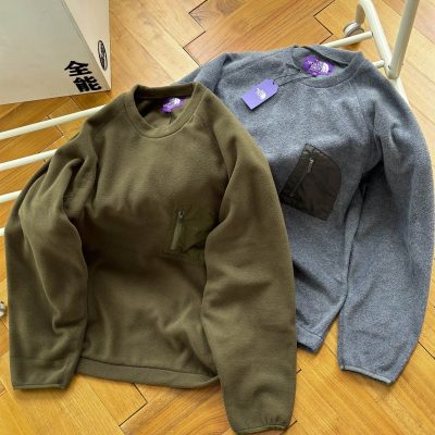 Premium The North Face Hoodie Purple Fleece Embroidered Style