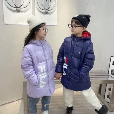 High Quality Fila Down Jackets White Classic Style