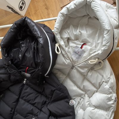 High Quality Moncler Down Jackets Black Logo Collection