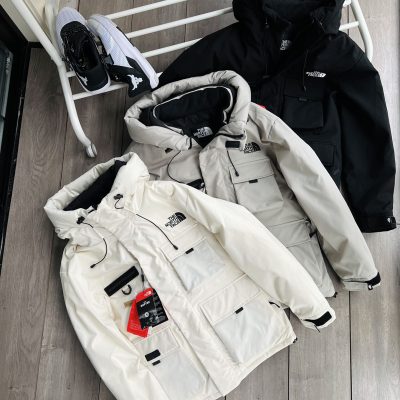 Best Selling The North Face Down Jackets White Cotton Logo Style