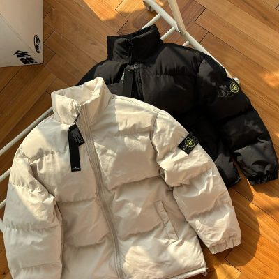 Luxury Stone Island Cotton Clothes White Classic Style