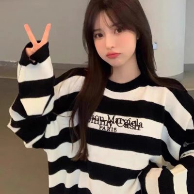 Luxury Margiela Sweaters Striped Style