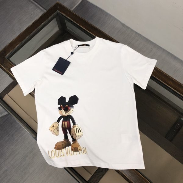 Best Selling Louis Vuitton Short Sleeves White Cotton Breathable Style