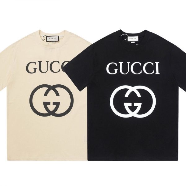 High Quality Gucci Short Sleeves Cotton Logo Collection