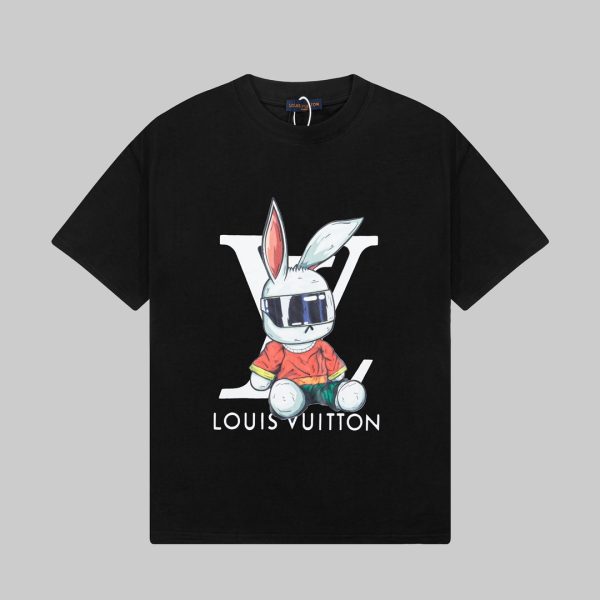 Premium Quality Louis Vuitton Short Sleeves Black Classic Collection