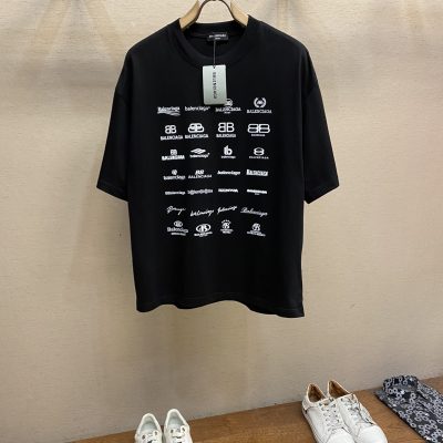 Luxury Balenciaga Short Sleeves Cotton Classic Style