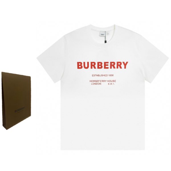 Premium Burberry Short Sleeves Black Silk Style