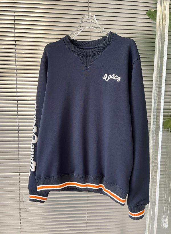 Luxury Coach Hoodie White Jacquard Style