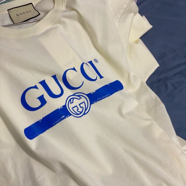 Best Selling Gucci Short Sleeves Blue Cotton Casual Collection