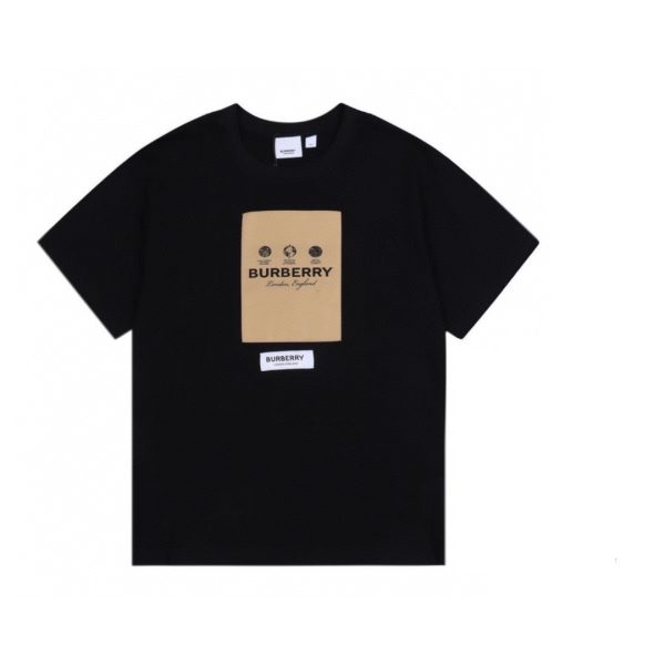 Premium Quality Burberry Short Sleeves Black Classic Collection