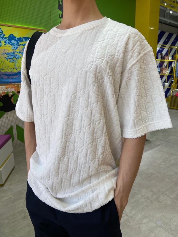 High Quality Dior Short Sleeves White Embroidered Luxury