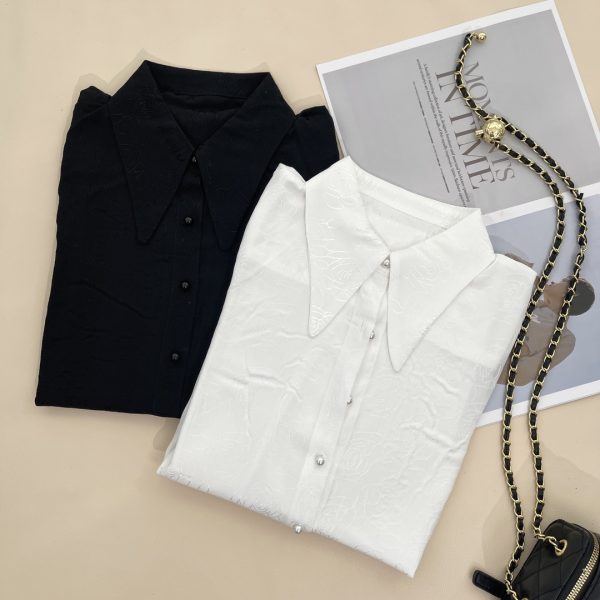 Premium Quality Sandro Shirts White Vintage Collection