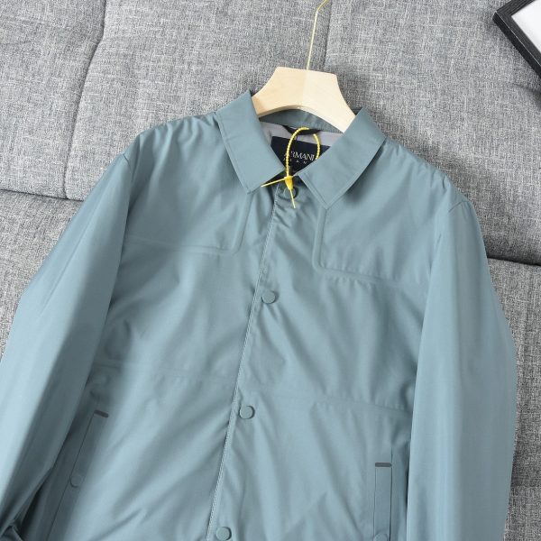 High Quality Armani Coat Black Casual Style