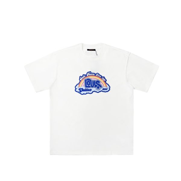 Premium Quality Louis Vuitton Short Sleeves Rainbow Cotton Print Collection