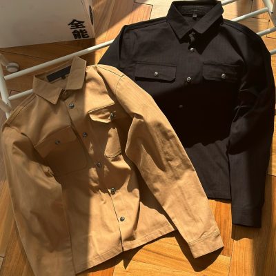 High Quality Chrome Hearts Coat Silver Canvas Striped Luxury
