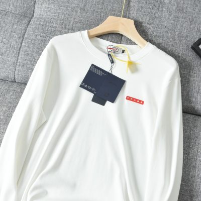 High Quality Prada Long Sleeves Red Classic Luxury