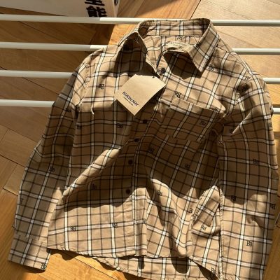 High Quality Burberry Shirts Cotton Plaid Style