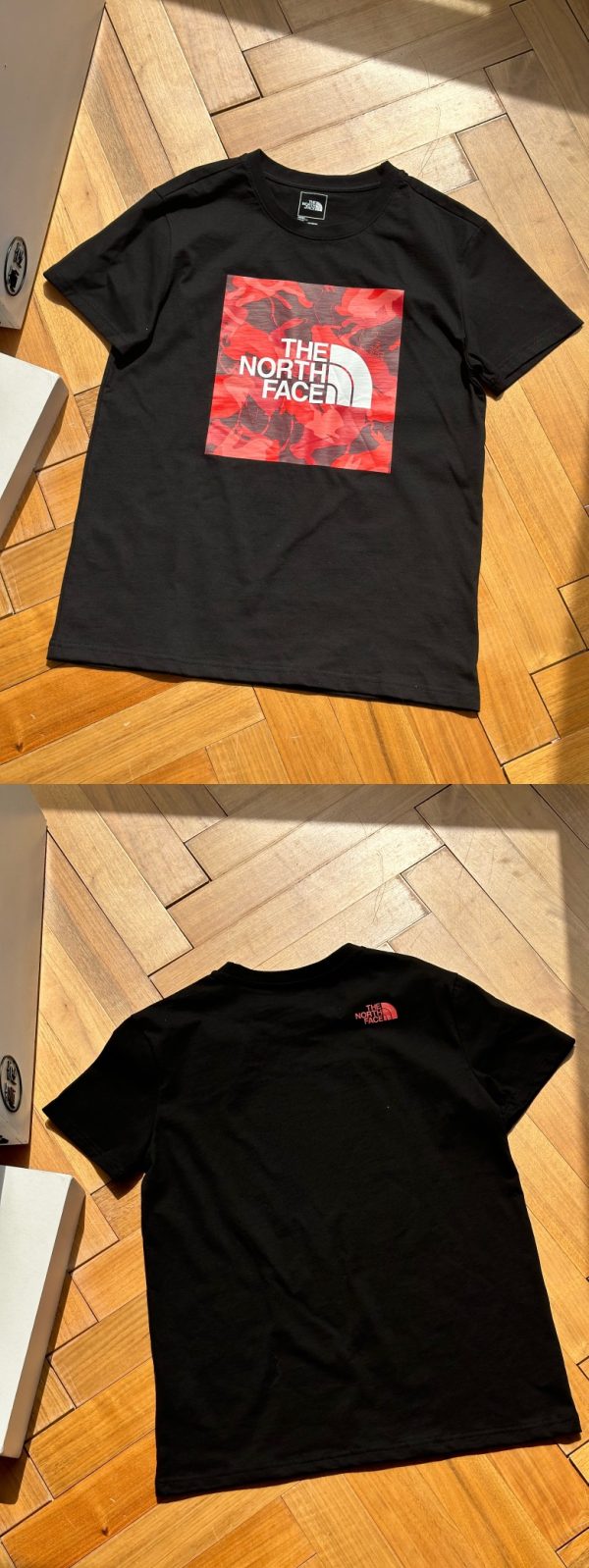Premium Quality The North Face Short Sleeves Black Cotton Camouflage Collection