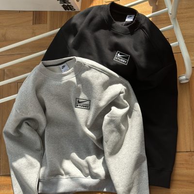 Luxury Nike Sweatshirts Black Cotton Solid Collection