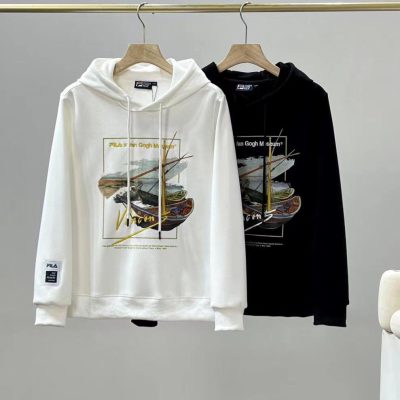 Best Selling Fila Sweatshirts Black Cotton Print Collection