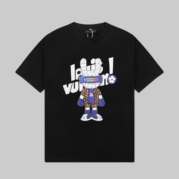 Premium Louis Vuitton Short Sleeves Black Classic Collection