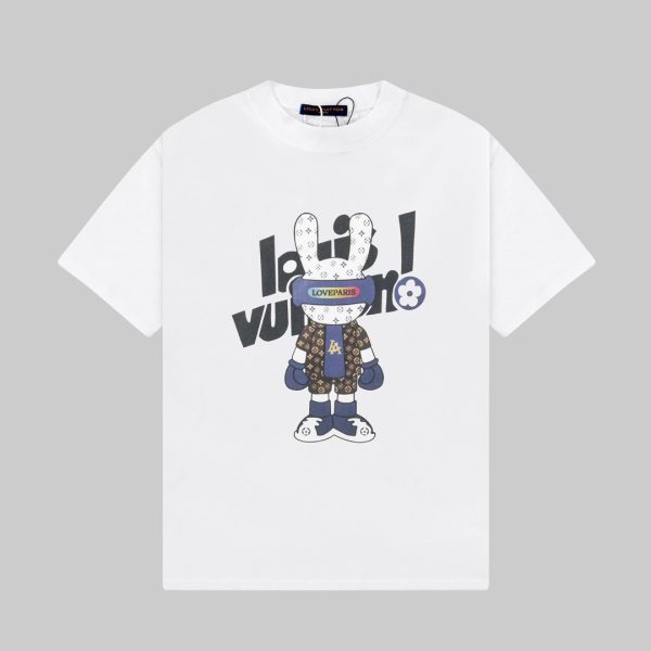 Luxury Louis Vuitton Short Sleeves White Classic Style