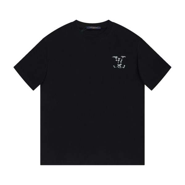 Best Selling Louis Vuitton Short Sleeves Black Wool Logo Collection