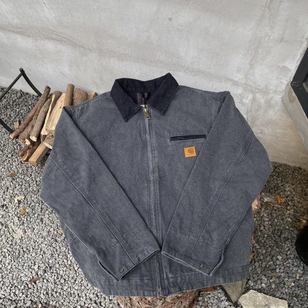 Luxury Carhartt Jacket Brown Canvas Washed Style