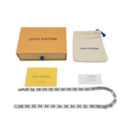 Best Selling Louis Vuitton Necklace Silver Monogram Collection