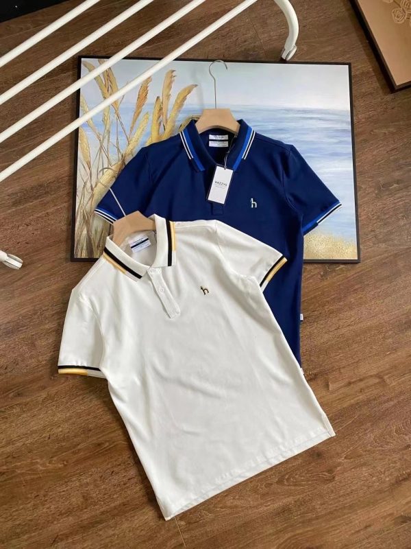 Luxury Boss Short-Sleeved T-Shirts Navy Cotton Casual Luxury