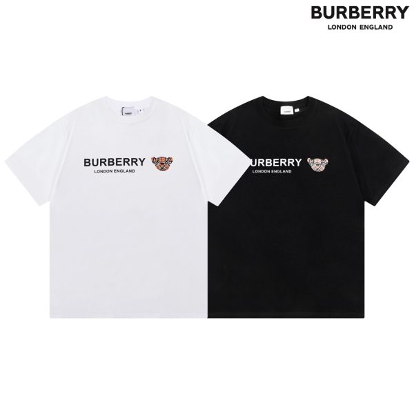 Premium Burberry Short Sleeves Black Print Style