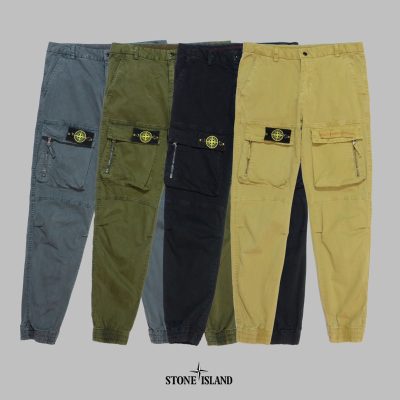 Premium Quality Stone Island Overalls Black Cotton Embroidered Luxury