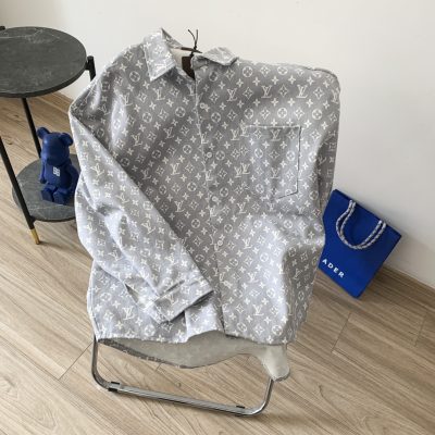 Best Selling Louis Vuitton Jackets Blue Denim Print Style