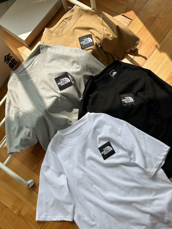 Best Selling The North Face Short Sleeves White Cotton Embroidered Luxury