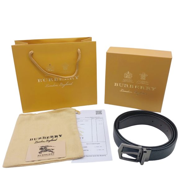 High Quality Burberry Belt Leather Vintage Style