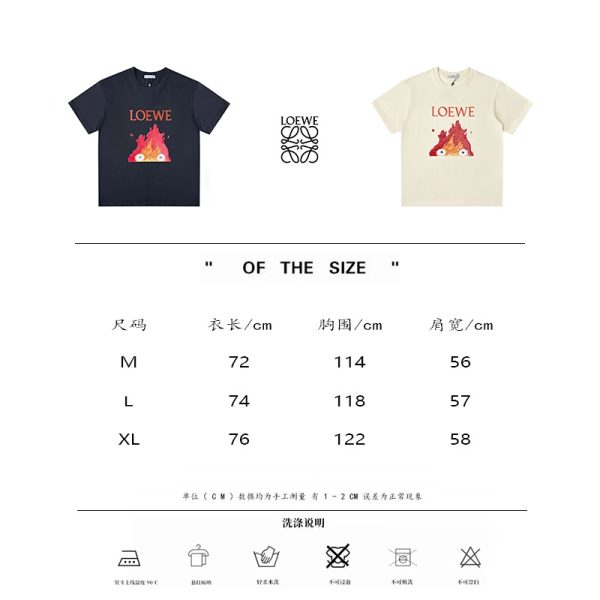 Luxury Loewe Short Sleeves Cotton Breathable Collection