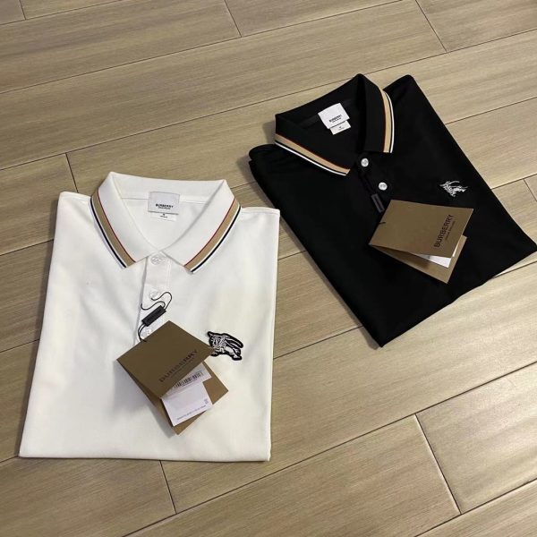 High Quality Burberry Short Sleeves Black Breathable Luxury