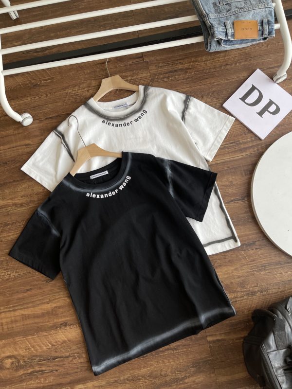 Best Selling Alexander Wang Short Sleeves Black Print Luxury