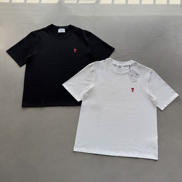 Premium Ami Short Sleeves Red Embroidered Style