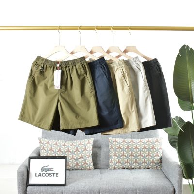 High Quality Lacoste Shorts Khaki Cotton Casual Style