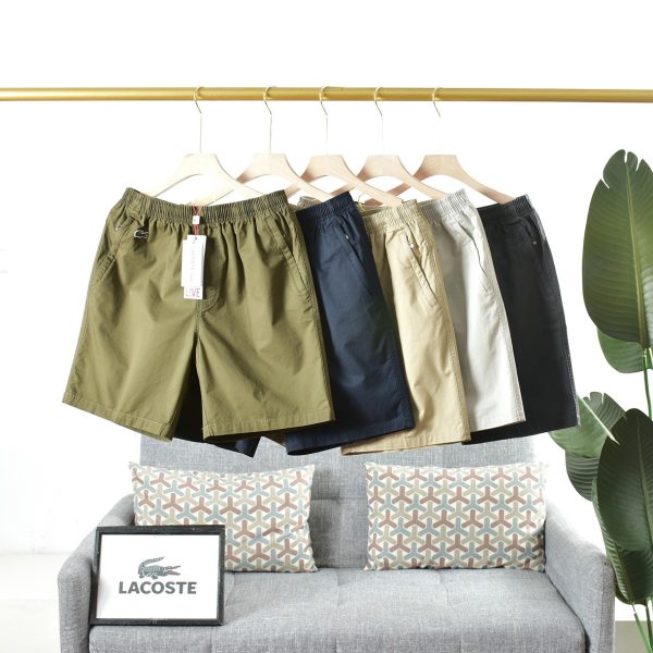 High Quality Lacoste Shorts Khaki Cotton Casual Style