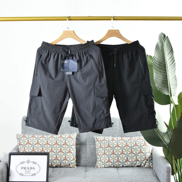 Premium Prada Shorts Black Nylon Classic Luxury