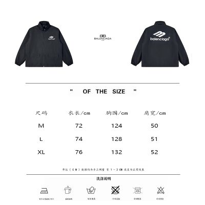 Luxury Balenciaga Coats Black Polyester Luxury