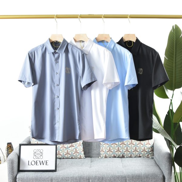 High Quality Loewe Short Sleeves Black Solid Collection